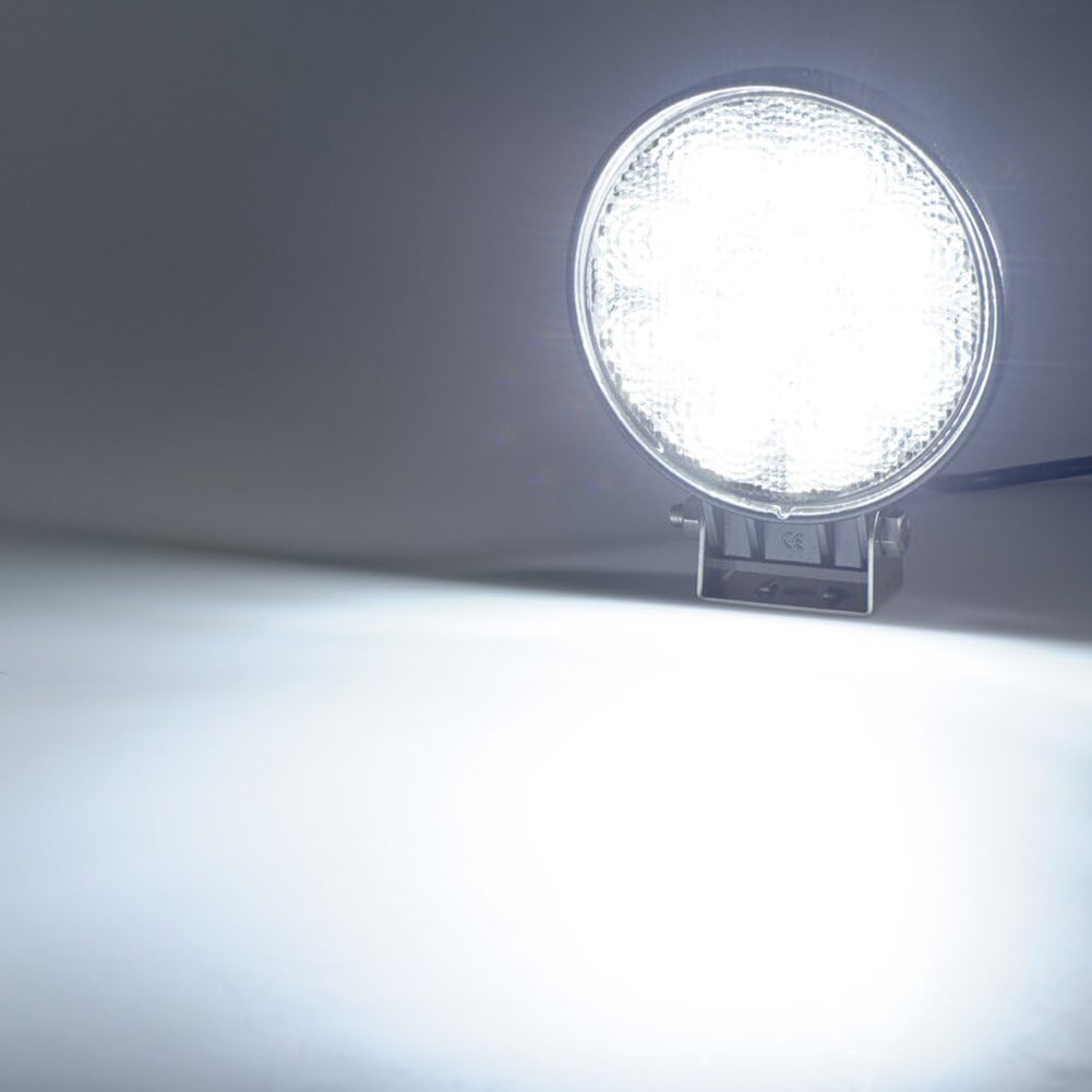 Willpower 10 barras de luz LED de trabajo de 4 pulgadas, 27 W, 2200 LM, cápsulas de conducción, lámpara de trabajo para Jeep todoterreno, SUV, barco