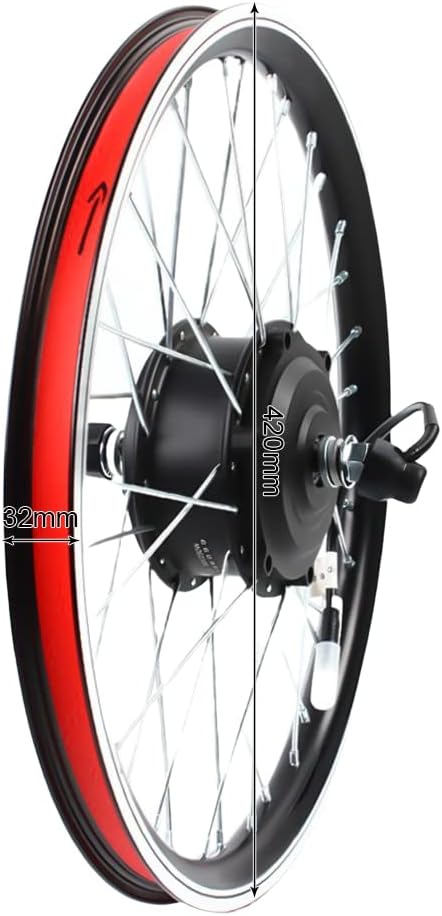 Kit de conversión de bicicleta eléctrica, 20 pulgadas, 36 V, 250 W, kits de conversión de bicicleta eléctrica, rueda delantera, potente motor