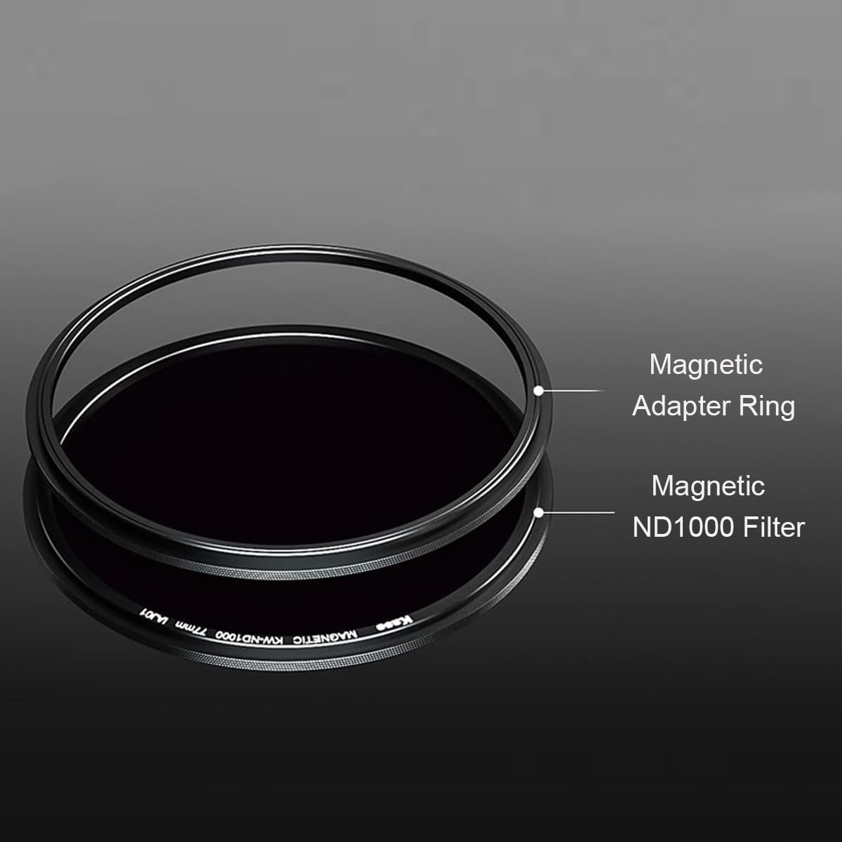 Kase Wolverine Magnetic ND1000 (10 paradas) Filtro de densidad neutra con anillo adaptador de lente de 3.228 in para lente de cámara, vidrio óptico