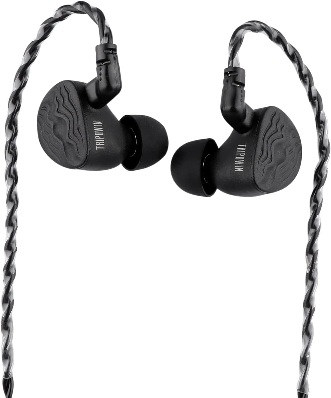 Tripowin Piccolo – Monitor dinámico LCP de 0.433 in, auriculares IEM de doble cavidad, sonido equilibrado, con cable desmontable OCC de 0.031 in de