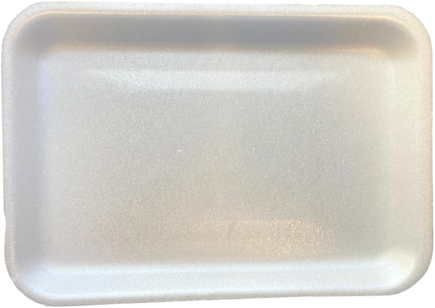 Crafts – Bandejas de espuma, bandeja de espuma blanca para carne, bandejas de mezcla de pintura y tinta, bandeja de alimentos, bandejas de impresión