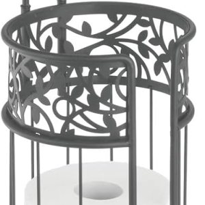 mDesign Soporte de rollo de papel higiénico de acero, organizador y dispensador para baño y organización del hogar, capacidad para 3 rollos de papel mDesign Soporte de rollo de papel higiénico de acero, organizador y dispensador para baño y organización del hogar, capacidad para 3 rollos de papel