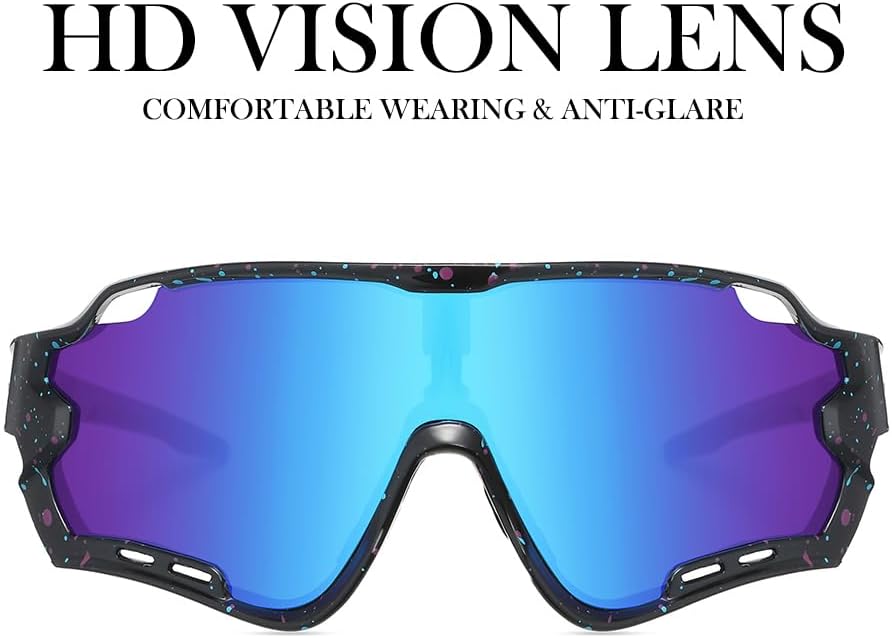Gafas de sol deportivas para hombres, mujeres, jóvenes, UV400, ciclismo, correr, pesca, conducción, béisbol, golf, gafas de sol