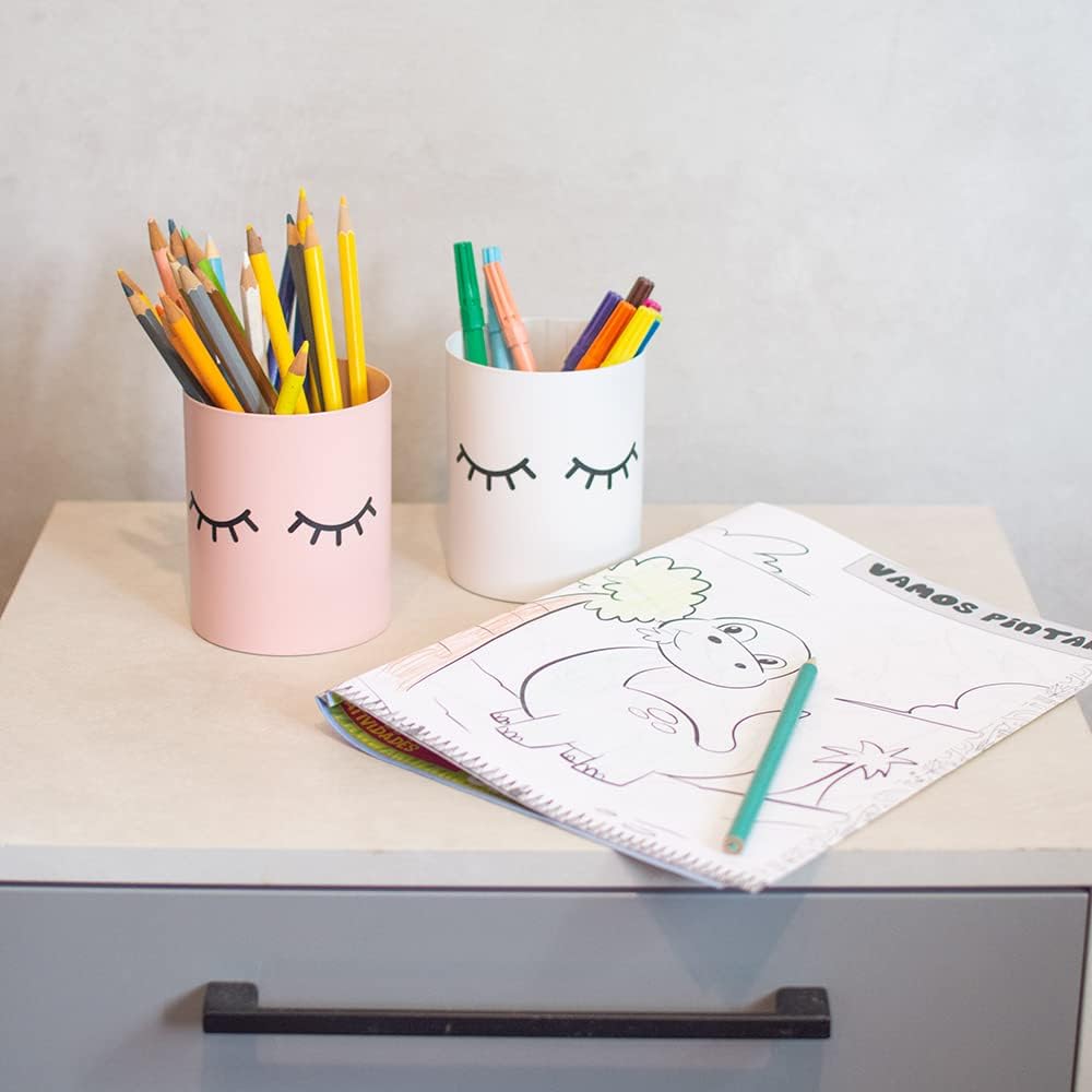 GEGUTON Soporte para bolígrafo con diseño de maquillaje, accesorios y portalápices para organizadores de escritorio, artículos de decoración para