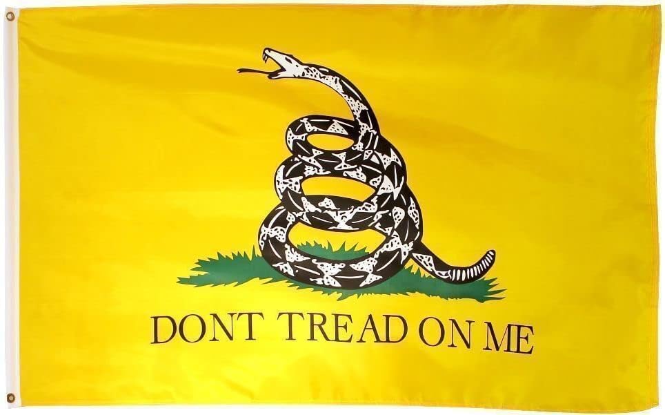 Bandera prémium de 4×6 Don’t Tread On Me Gadsden bordada 2 de doble cara, 4 x 6 pies, Estados Unidos