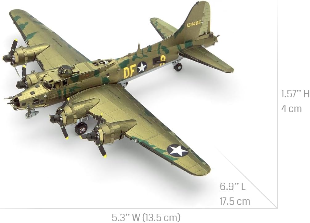 Metal Earth B-17 Flying Fortress Color 3D Metal Modelo Kit Fascinaciones