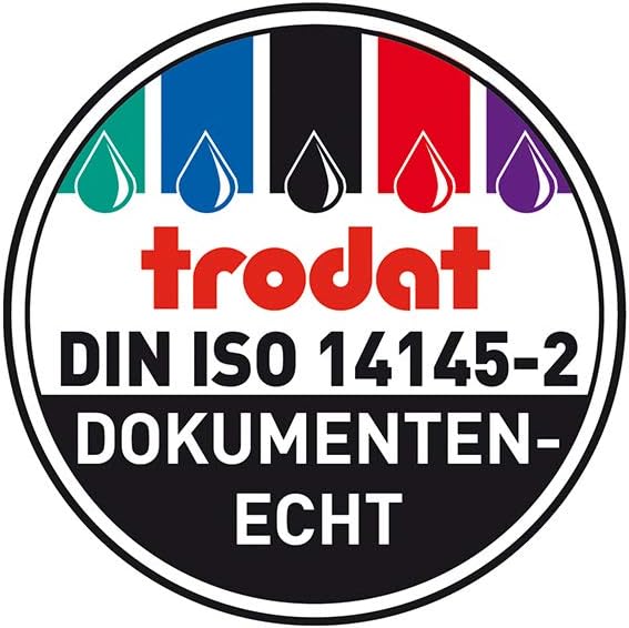 Trodat 4912Typo – Sello de texto impreso, autoajustable, 4 líneas, color azul