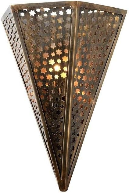 Corbett Lighting Estrella del Este por Martyn Lawrence Bullard – 1 aplique de pared de luz – Bronce del viejo mundo – transparente