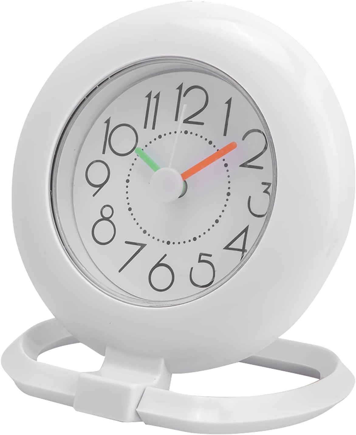 Reloj de mesa colgante de doble uso Reloj de mesa colgante impermeable de moda para decoración del hogar de la cocina del baño (blanco)