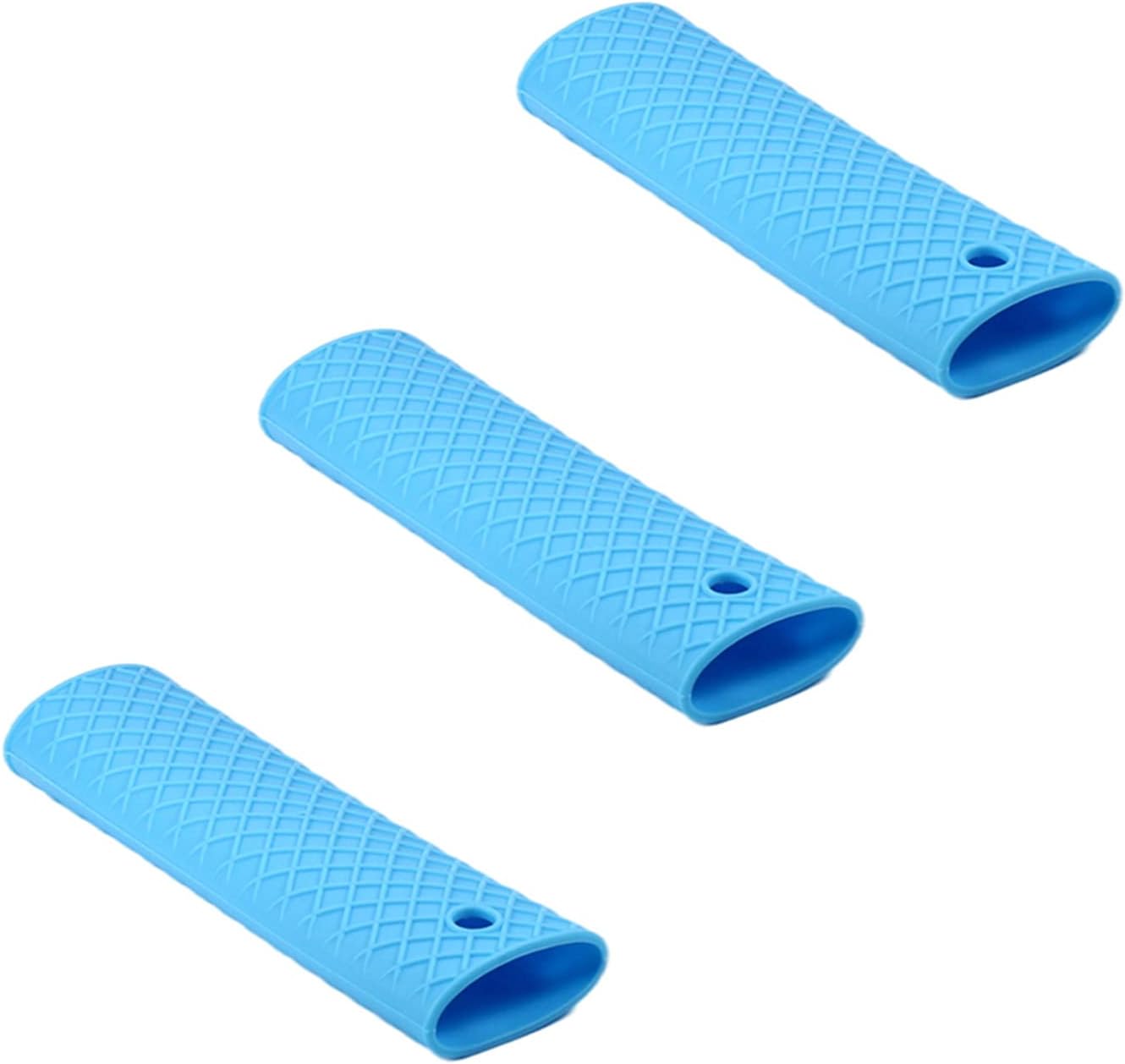 MroMax Soporte de silicona para mango caliente de 6.1 pulgadas, antideslizante, resistente al calor, para olla de hierro fundido, woks, sartenes,