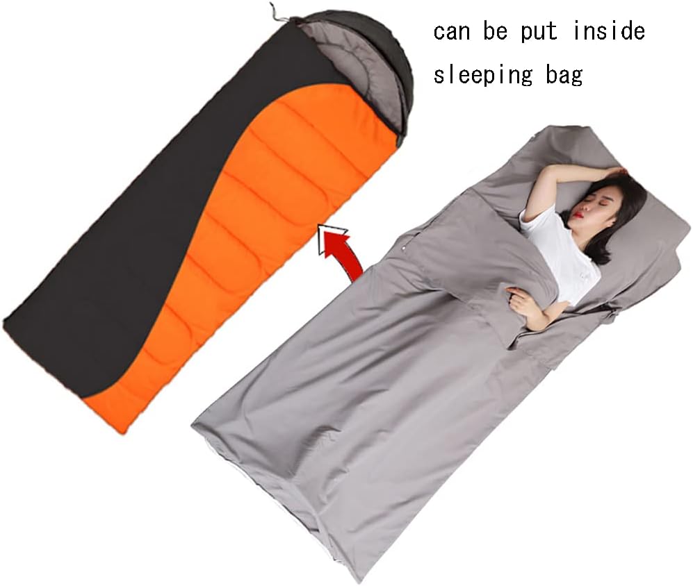 JITTY Sábana de viaje para bolsa de dormir para negocios, camping, mochileros, senderismo, escalada de montaña, hogar, hostales, tren, 83 x 45