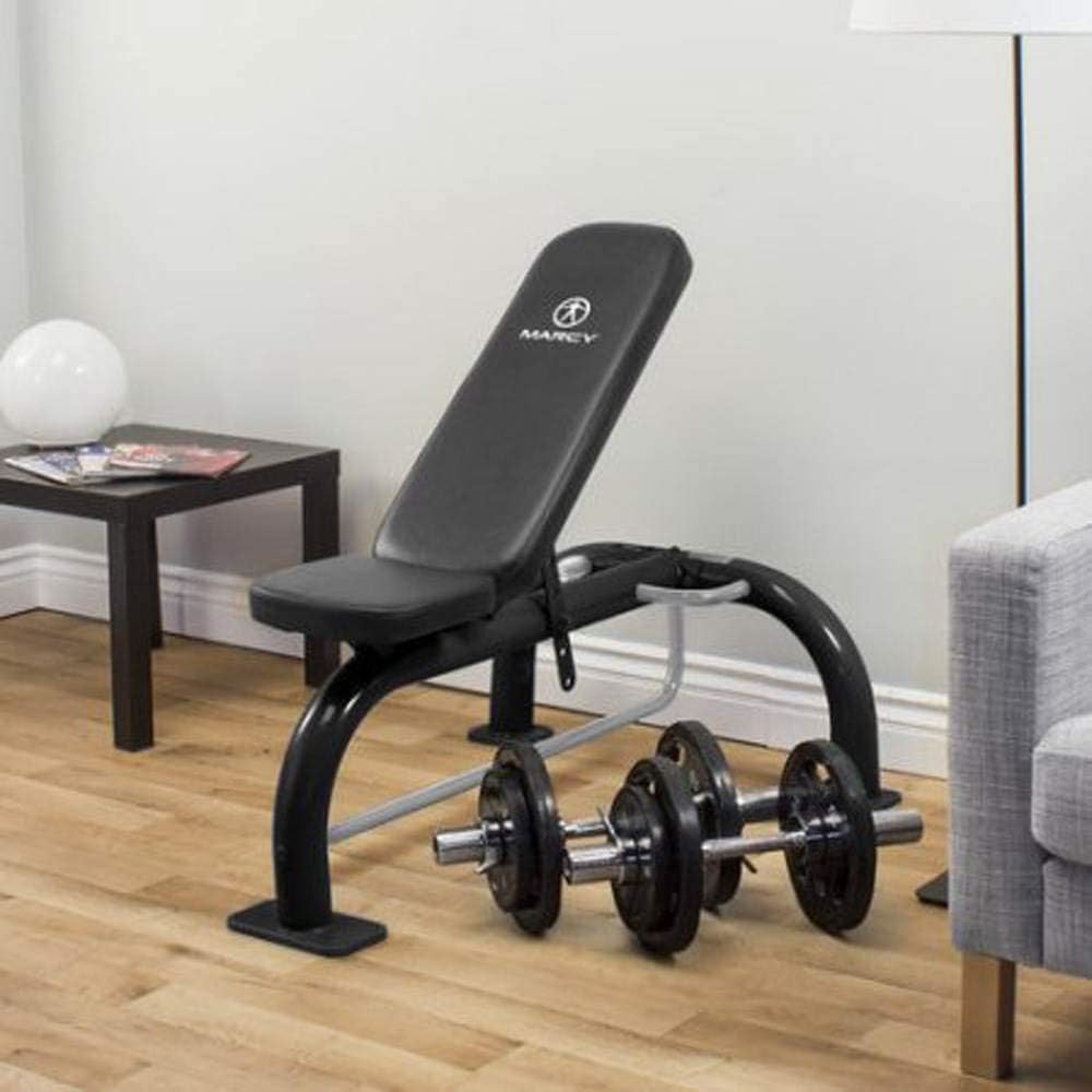 Marcy Banco de pesas multiusos  Posiciones de respaldo ajustables, equipo de gimnasio en casa SB-10900 negro 9.25 x 17.50 x 42.00 pulgadas