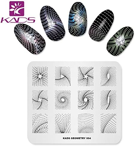 KADS 5 unidsset plantilla de uñas arte plantilla decoración herramienta geometría diseñador estilo imagen placa