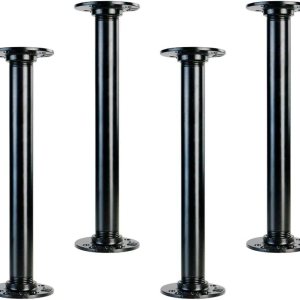 GeilSpace Patas de mesa de tubo industrial de 12 pulgadas, tubos de metal y bridas para mesas y muebles vintage personalizados, patas de escritorio GeilSpace Patas de mesa de tubo industrial de 12 pulgadas, tubos de metal y bridas para mesas y muebles vintage personalizados, patas de escritorio