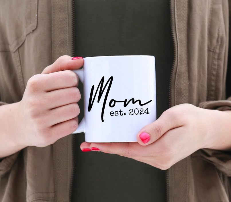 Regalo de embarazo Est 2024  Regalos para nuevos padres  Juego de tazas de 11 onzas  Mameluco (0-3M)  Set de regalo para mamá y papá para padres