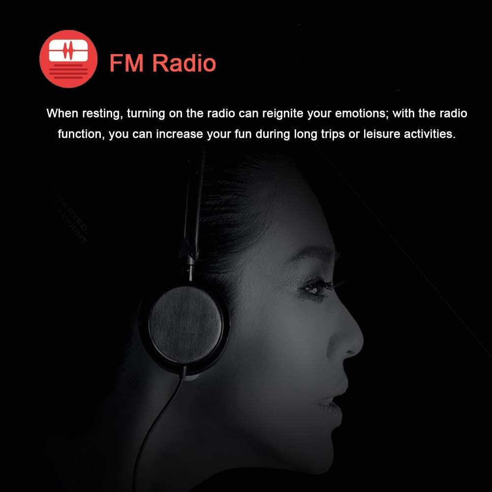MP3 Player, Music Player with 16GB Micro SD Card, Build-in SpeakerPhotoVideo PlayFM RadioVoice RecorderE-Book Reader, Supports up to 128GB