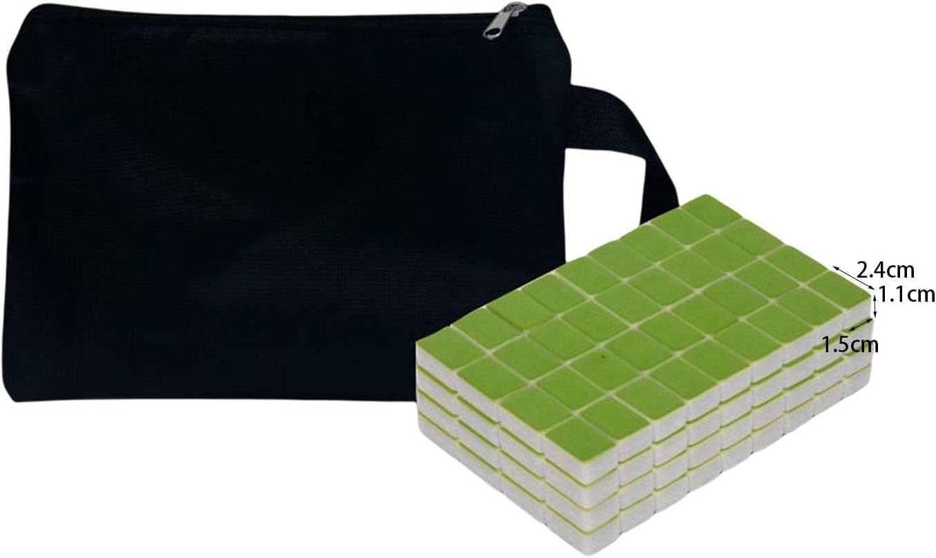 MYCENSE Mahjong de 144 azulejos, mini juego de mahjong, juego de mahjong chino profesional, mini mahjong de viaje para viajes, verde