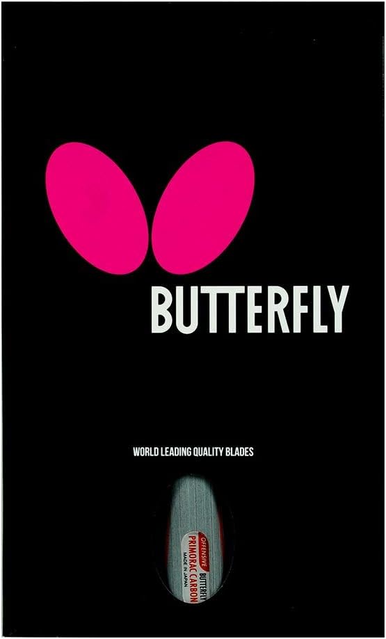 Butterfly Primorac Carbon Pro-Line – Raqueta de tenis de mesa, una de nuestras cuchillas más rápidas alimentada por el poder crudo de la fibra de