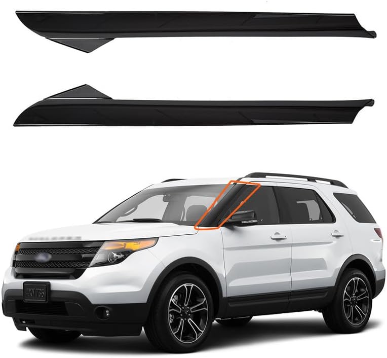 Moldura exterior para parabrisas compatible con Fo. rd Explorer Base Limited XLT 2011-2019 lado izquierdo y derecho, 2 piezas BB5Z7803144AB