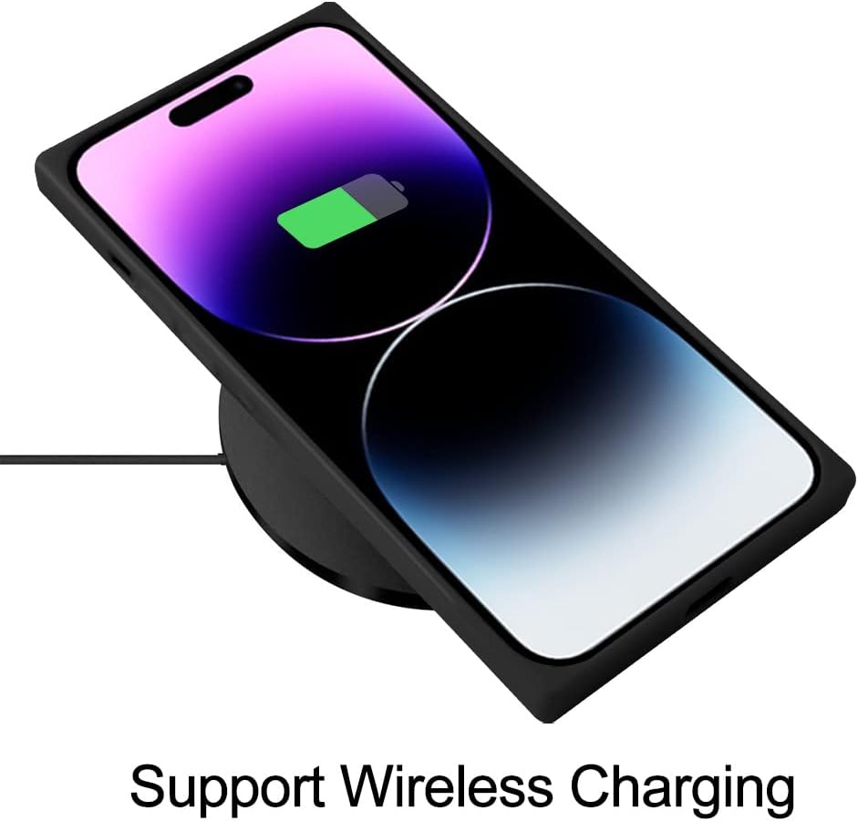 KANGHAR Funda cuadrada compatible con iPhone 14 Pro Max de lujo, bonito diseño brillante, funda magnética de cuerpo completo, antiarañazos, a prueba