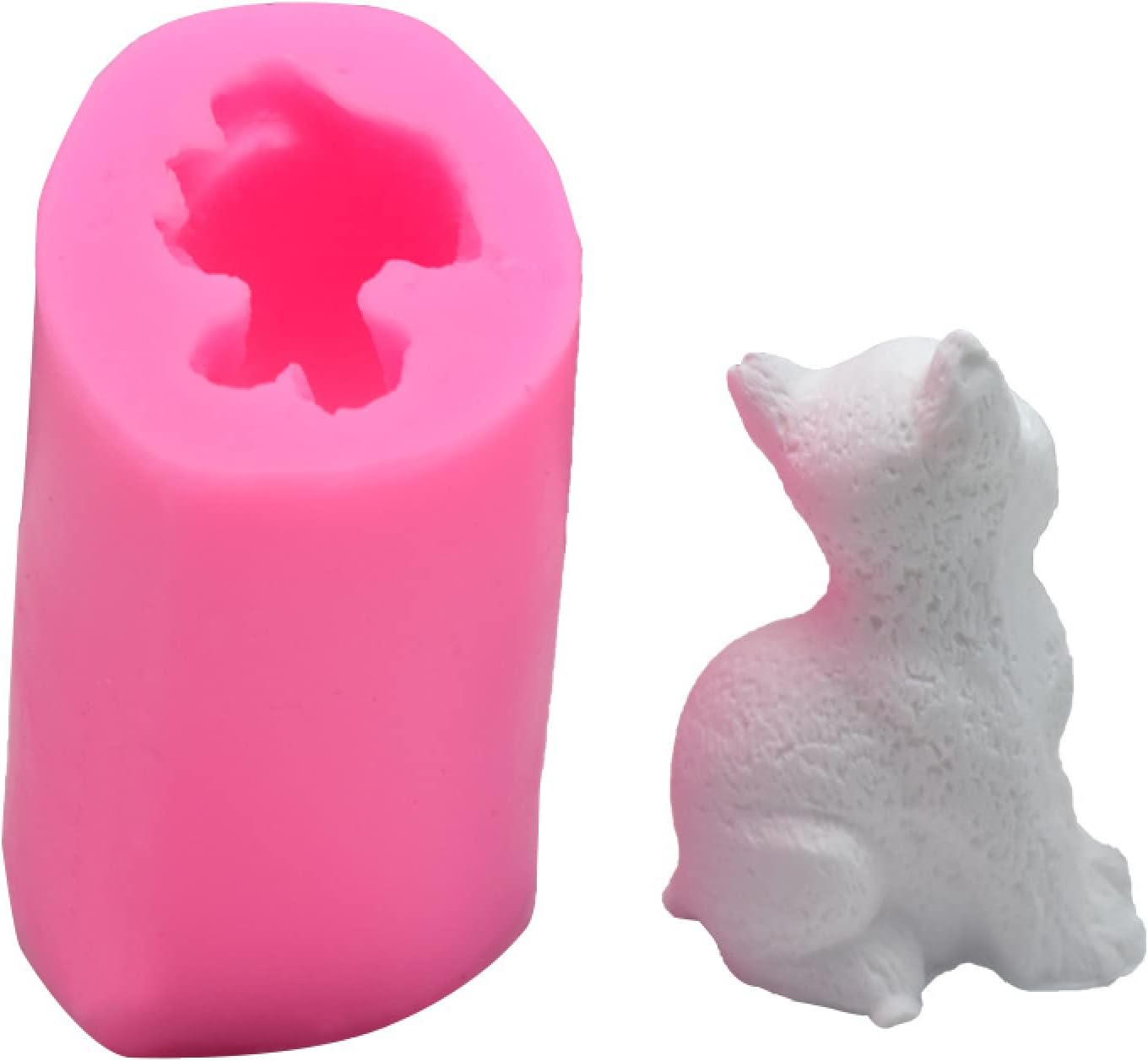 Molde de fondant 2 piezas de molde para velas de gato, molde de silicona para jabón hecho a mano de chocolate