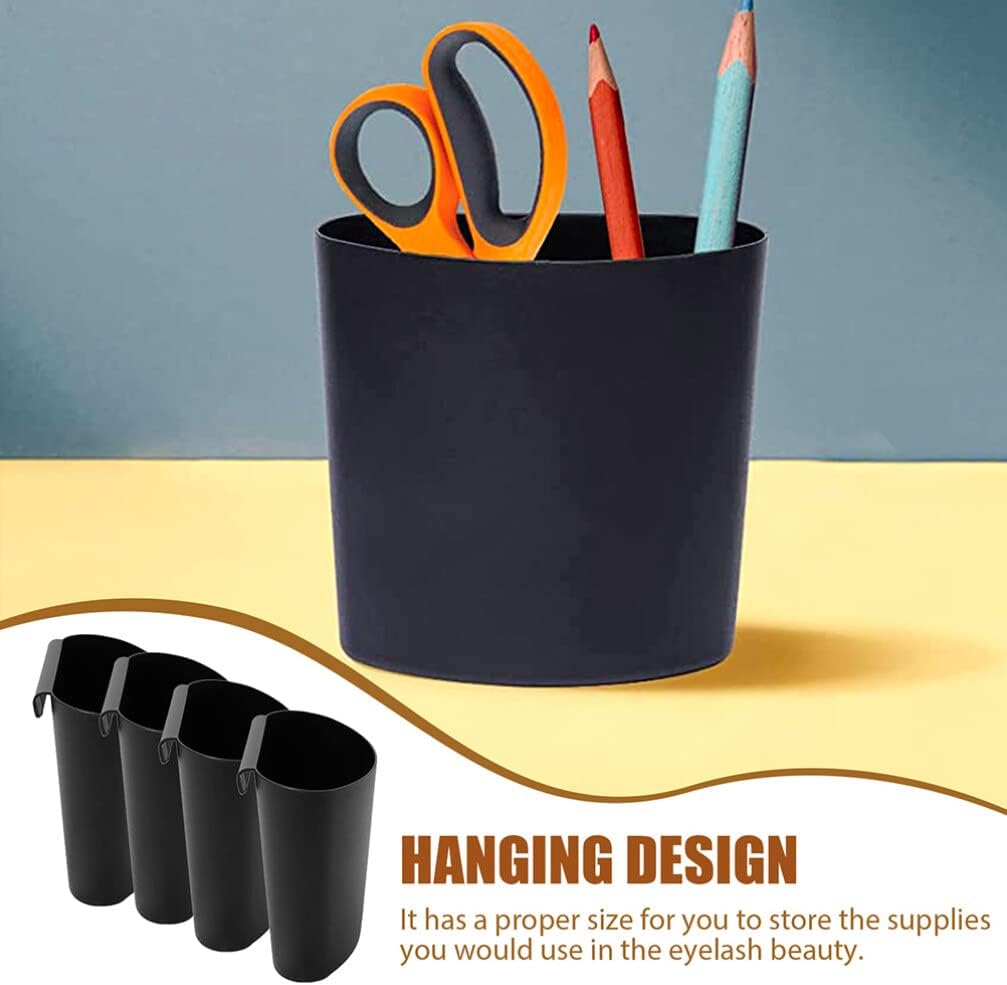 STOBOK Cesta de almacenamiento de 4 piezas, contenedor de mesa, papelera de pared, soporte para lápices, bote de basura compacto, papelera rodante,
