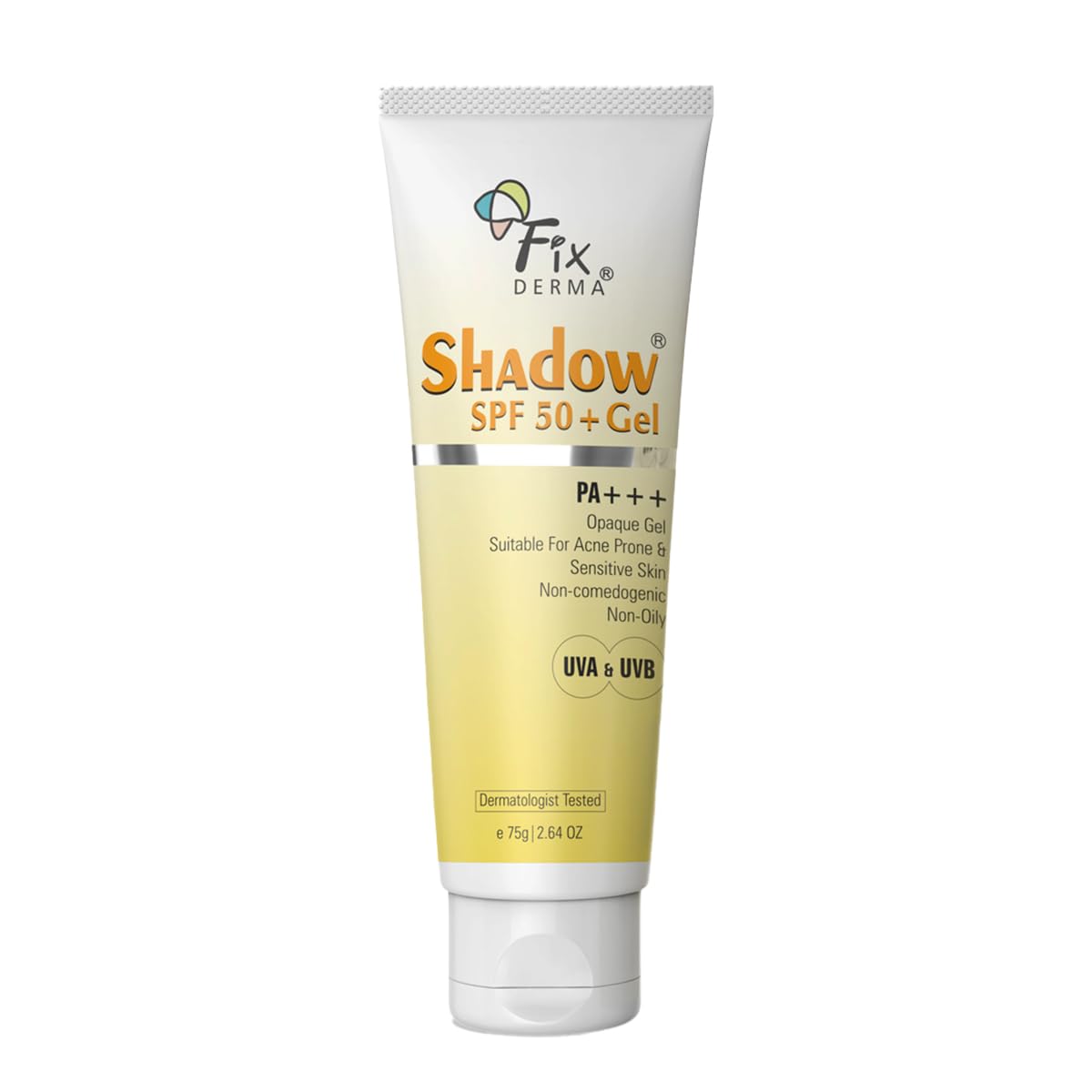 Fixderma Shadow SPF 50+ Gel, protector solar de dióxido de titanio y óxido de zinc  Protector solar para cara  Protector solar SPF 50 y protector