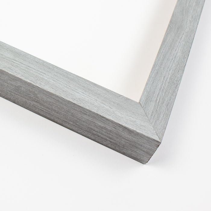 Marco de madera maciza gris de 28 x 32 pulgadas de ancho de la caja de sombra de 0.75 pulgadas  Profundidad del marco interior de 1 pulgada  Marco