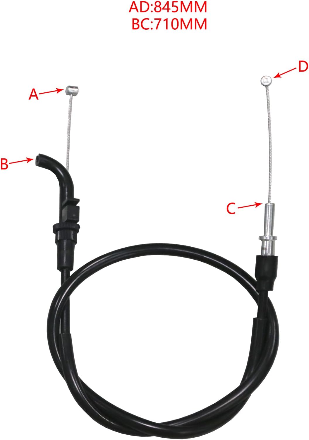iTobest Cable del acelerador de retorno de combustible para Kawasaki Ninja 400 EX400 2018 2019 2020 2021 2022 Accesorios de motocicleta Cable de