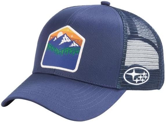 Subaru Logo Mountain Patch Mesh Gorra Sombrero STi WRX Outback Impreza Forester Legacy Crosstrek Solterra BRZ Azul, Azul