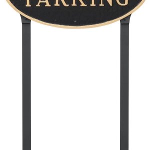 Placa ovalada de metal fundido para aparcamiento de invitados – Placa de exhibición de pared o césped – Señal de estacionamiento – Placa de negocios Placa ovalada de metal fundido para aparcamiento de invitados – Placa de exhibición de pared o césped – Señal de estacionamiento – Placa de negocios
