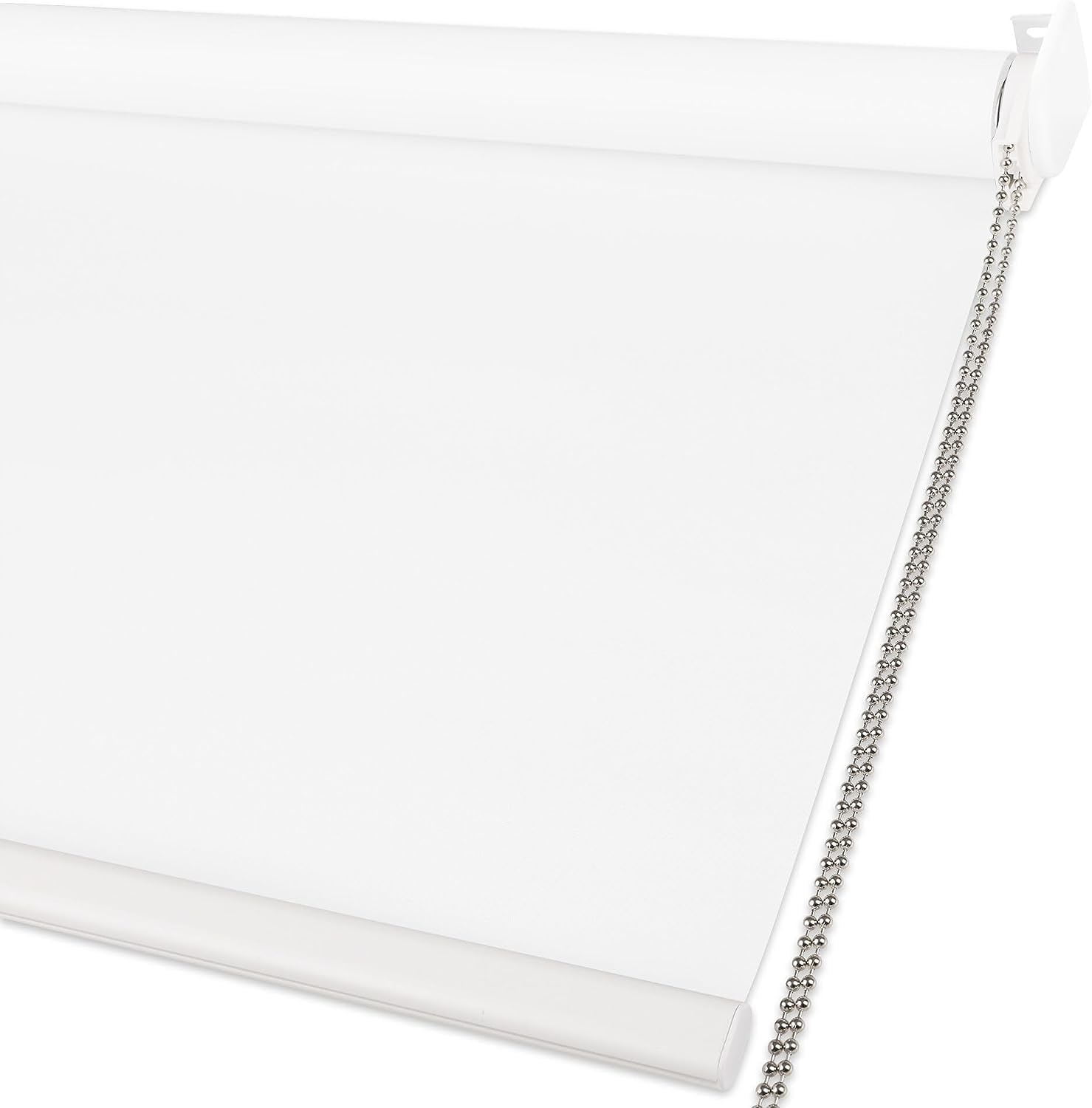 Homland Persianas opacas para ventanas con aislamiento térmico y protección UV, 100% sombra solar, cordón de cuentas de metal, persianas enrollables