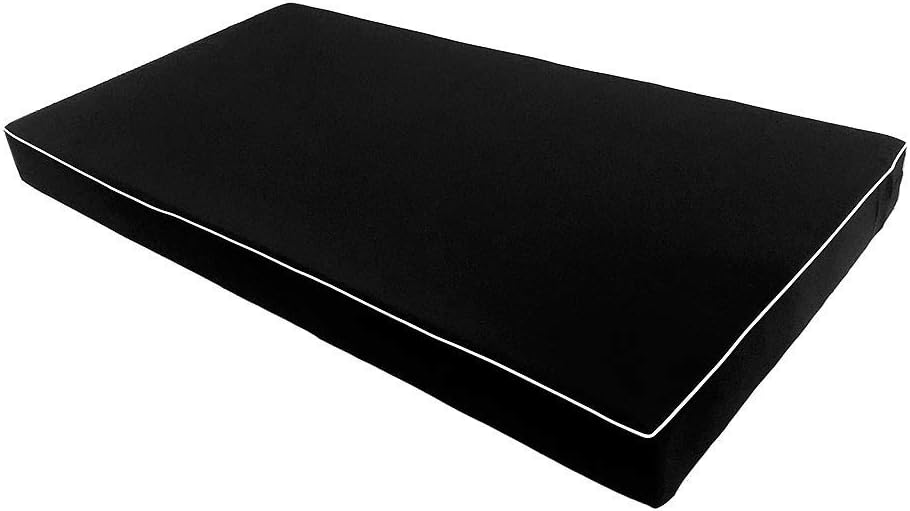 Solo funda Funda de sábana bajera ajustable de 6 pulgadas con ribete de contraste para exteriores AD109