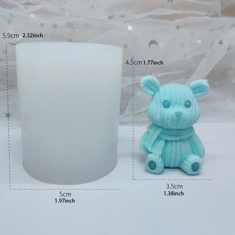 GVMW 2 moldes para velas 3D animales molde antiadherente de resina epoxi fundición de silicona para hacer velas, jabón yeso