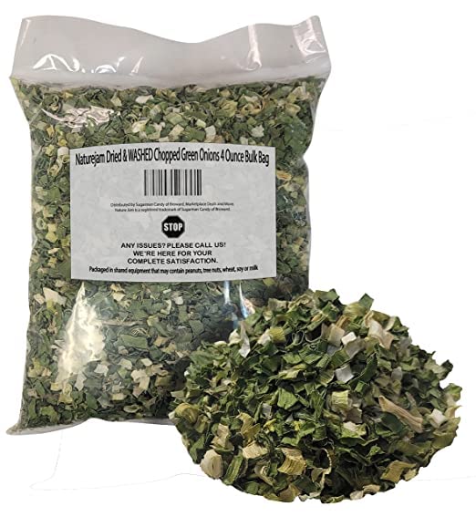 Copos de verduras secas 1 libra + cebolla verde picada seca y lavada, 4 onzas