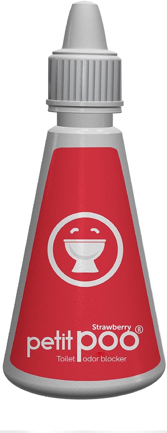 All Natural Toilet Odor Drops, Eliminator Deodorizer, Odor Blocker Liquid, Air Freshener – Travel Dropper personal Bottle, Strawberry