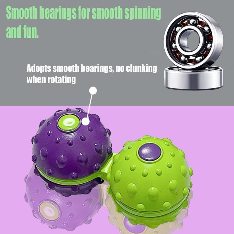 Fidget Spinners – Paquete de 2 juguetes girosferos impresos en 3D para adultos, girosfera giratoria para reducir el estrés para adultos, adecuados