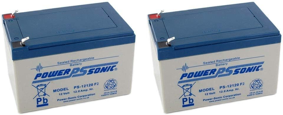 Power Sonic UB12120 12v 12Ah 12 V 12 voltios 12 Amp-hr batería SLA – 2 unidades