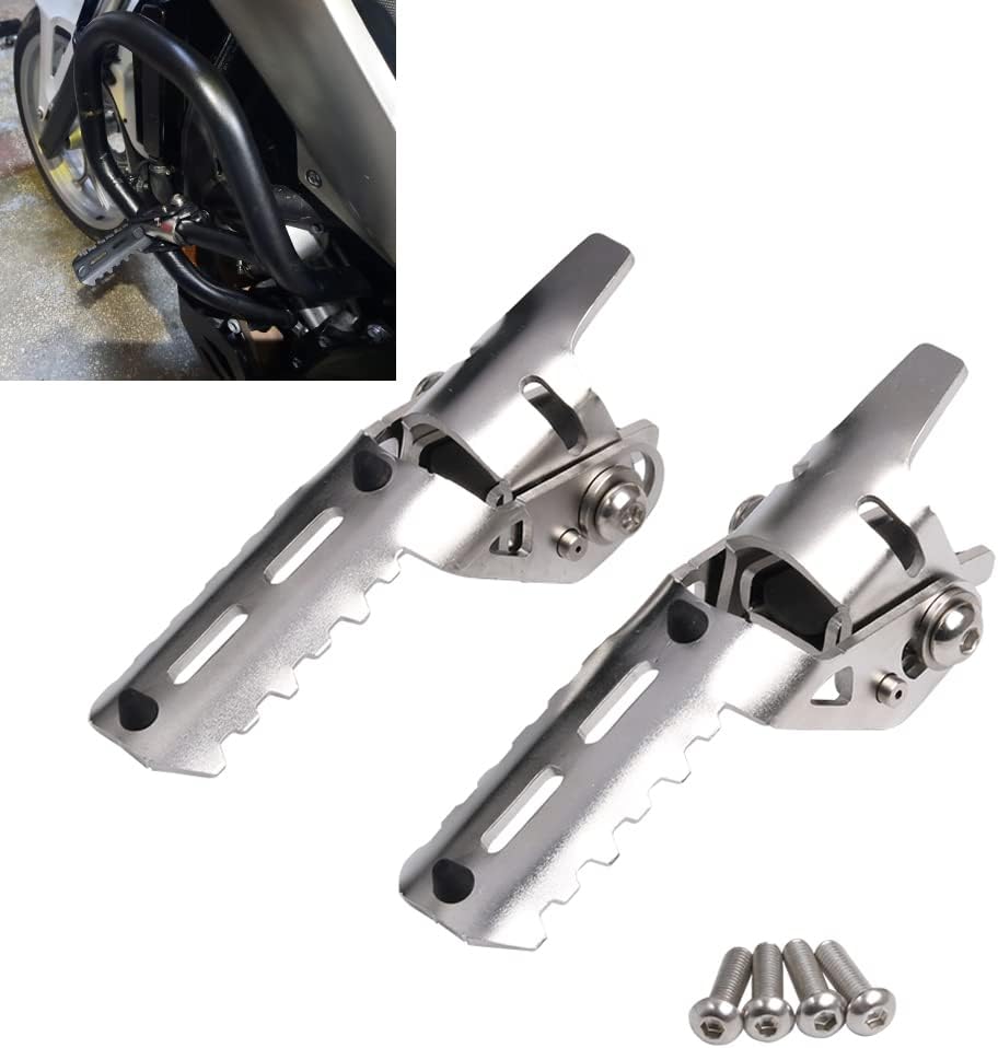 Estriberas delanteras para motocicleta, 0.984 in  1 pulgada, 0.866-0.984 in, estriberas plegables para reposapiés, abrazaderas de guardia del motor,