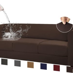 Funda 100% impermeable para sofá de 3 plazas, funda elástica para sofá Chesterfield para mascotas y perros, fundas lavables de 4 piezas para sofá de Funda 100% impermeable para sofá de 3 plazas, funda elástica para sofá Chesterfield para mascotas y perros, fundas lavables de 4 piezas para sofá de