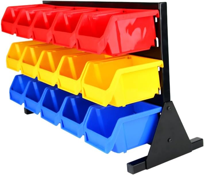 Organizador de almacenamiento de herramientas de garaje apilable, ajustable y colgante, para tornillos, pernos, tuercas, clavos, diseño resistente y
