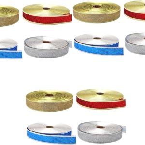 COHEALI Cinta de regalo, 12 unidades, listones para manualidades, cinta de rubor, cinta con purpurina, cinta de árbol de Navidad, cinta de COHEALI Cinta de regalo, 12 unidades, listones para manualidades, cinta de rubor, cinta con purpurina, cinta de árbol de Navidad, cinta de