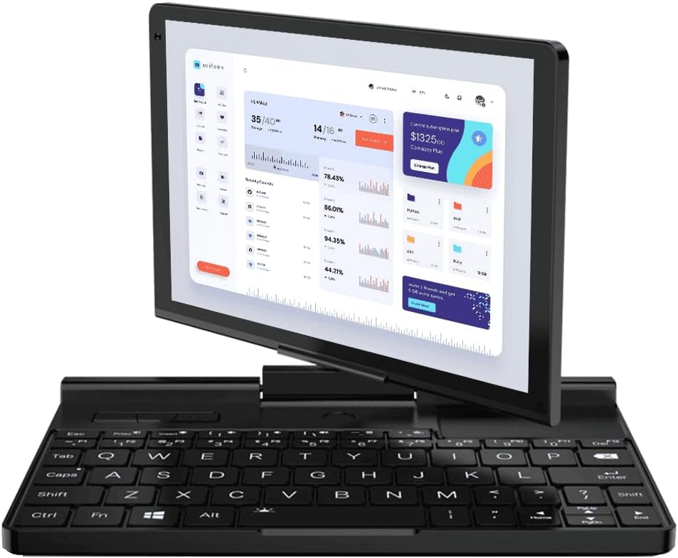GPD Mini portátil Pocket 3 con CPU N6000 de cuatro núcleos, 8 GB LPDDR4x RAM, SSD NVMe de 512 GB, pantalla táctil de 1920 x 1200p Windows 11, Wi-Fi