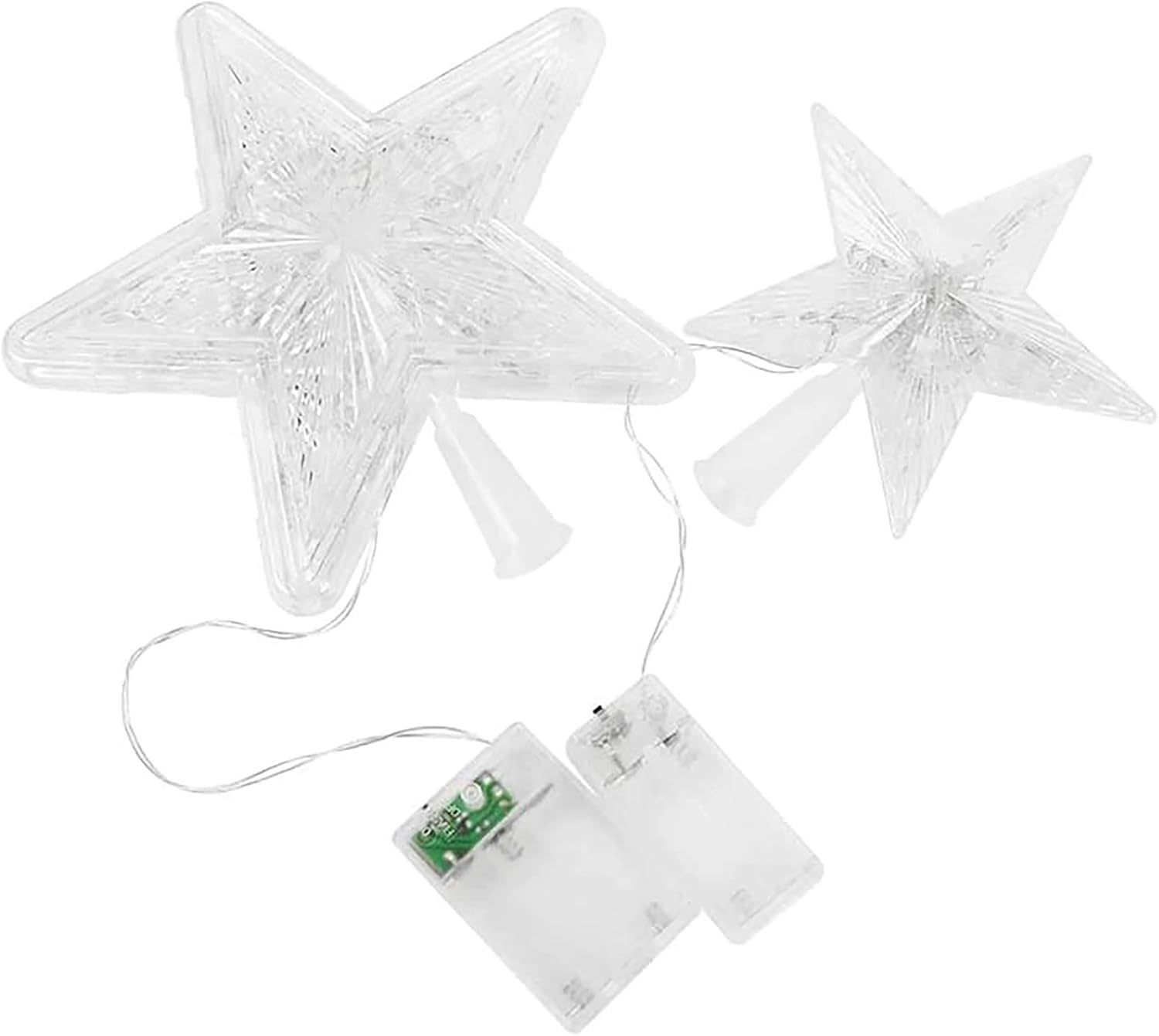 Decoración para árbol de Navidad, lámpara de luz LED de estrella, accesorios de decoración de estrella de Navidad, adorno de árbol de Navidad, Año