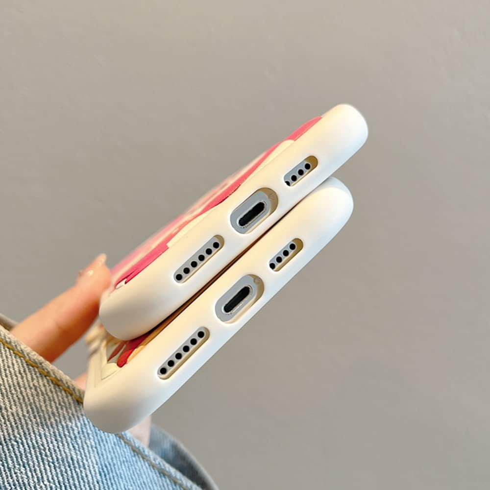 NATEROSO Funda compatible con iPhone 15 Pro Max de dibujos animados, funda de oso Kawaii de silicona 3D, funda de TPU suave a prueba de golpes, para