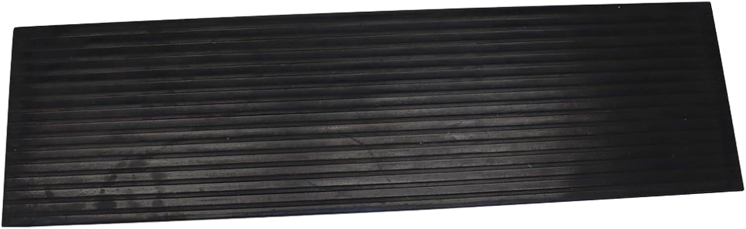 Rampa de umbral de goma sólida antideslizante para silla de ruedas, rampa portátil de goma sólida para baño, puertas, entradas de motocicleta, 5.9 x