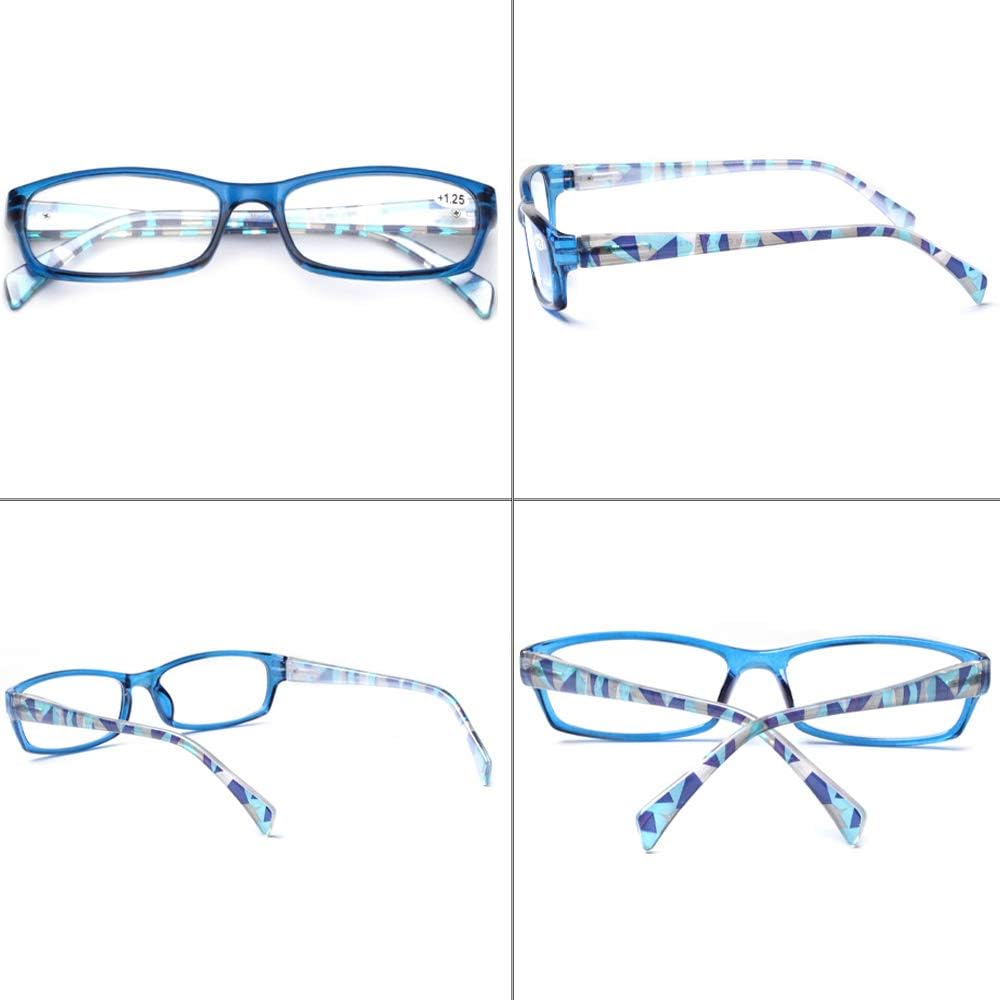 Henotin – Paquete de 5 lentes de lectura con filtro de luz azul, antifatiga visual, lentes de lectura para computadora para mujeres y hombres