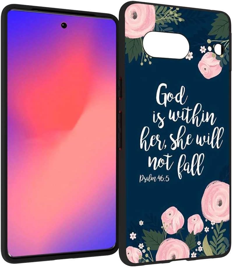 Compatible con Google Pixel 7 – Funda con citas inspiradoras, con versículos bíblicos cristianos alentadores de la Biblia para Google para niñas y