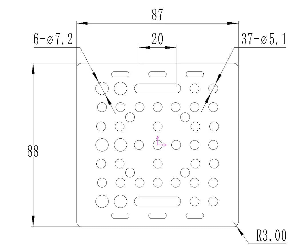 Paquete de 1 kit de placa de pórtico de 2040 V ensamblada con 6 ruedas POM sólidas en V, solo compatible con perfiles de extrusión de aluminio con