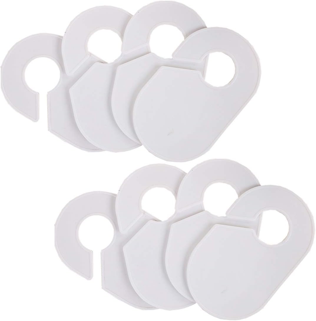 Separadores de tamaño de perchero para ropa, grandes perchas en blanco, divisores de tamaño de armario de bebé, etiqueta colgante para el hogar,
